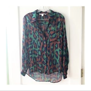 DVF Silk Leopard Print Blouse